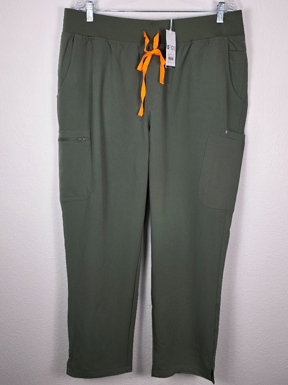 NWT FIGS Yola High Waisted Yoga Scrub Pants 3XLR Moss Green 11-Pocket XL